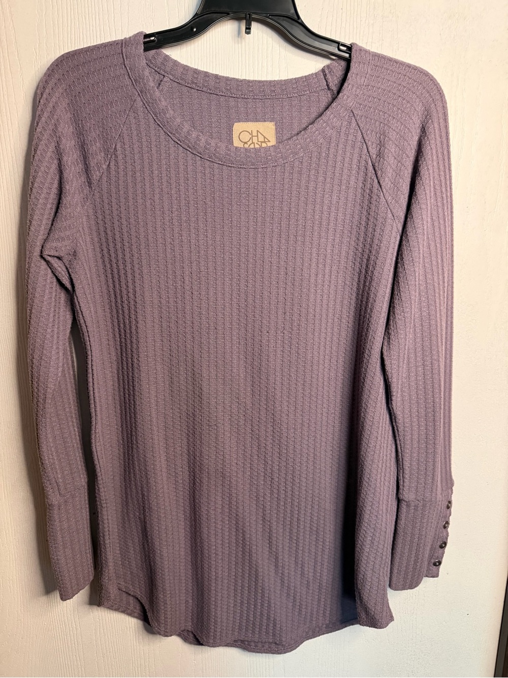 Chaser Ribbed Long-Sleeve Thermal Top in Mauve